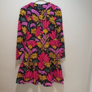 J. Crew Ratti Tiered Dress Multi-Tiered Floral Print Size 0